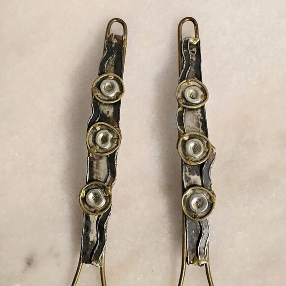 Decorative Wall Hanging Fork and Spoon Custom Mixed Metal Pair Salad Cutlery - Picture 3 of 8